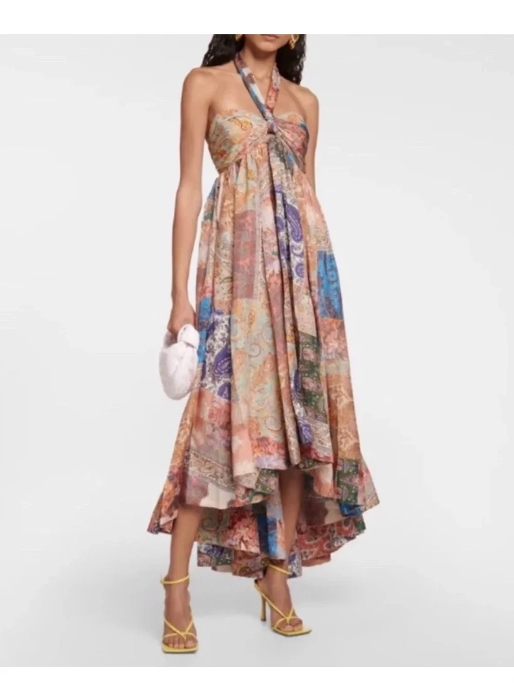 zimmermann devi halter dress Zimmermann | Dresses | The Zimmermann Devi Printed Colorful Silk Halter  Midi Dress